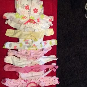 GUC Bundle of baby girl newborn pjs